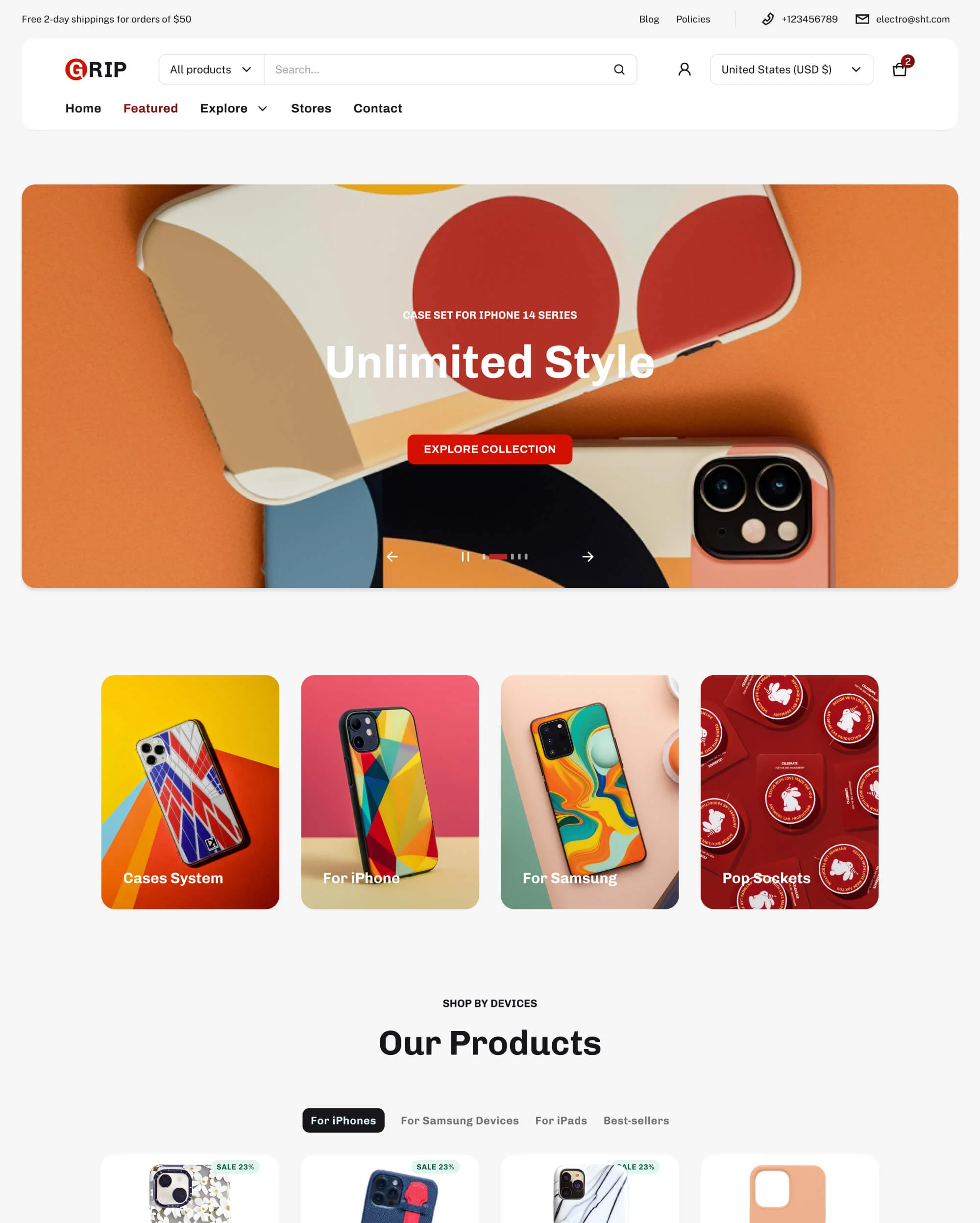Electro shopify theme